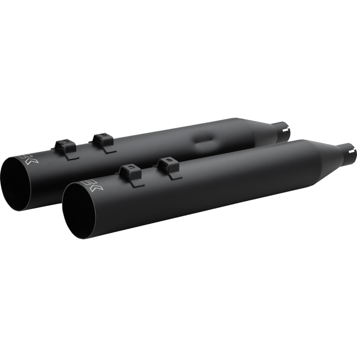 KHROME WERKS 1801-1874 40FST-1021-BLK HP-Plus® Slip-On Mufflers straight cut - 4" - trike/twin cam - black