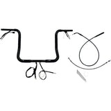 FAT Baggers INC. 1-1/4" EZ Install Round Top Handlebar 14" Black - 939014-B For Harley Street Glide 2023-2026