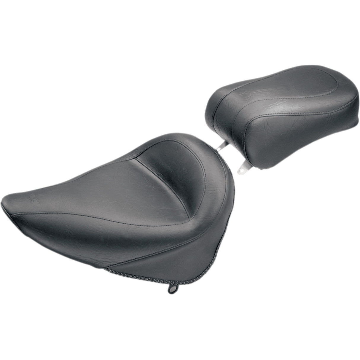 Mustang Solo Seat — Plain No Studs FL FX - 75086 For Harley Softail 2000-2007