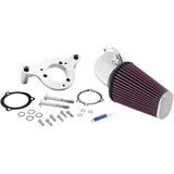 K & N 1010-2022 57-1125P Aircharger® Intake System with Mandrel-Bent Aluminum Intake Tube Kit bright chrome