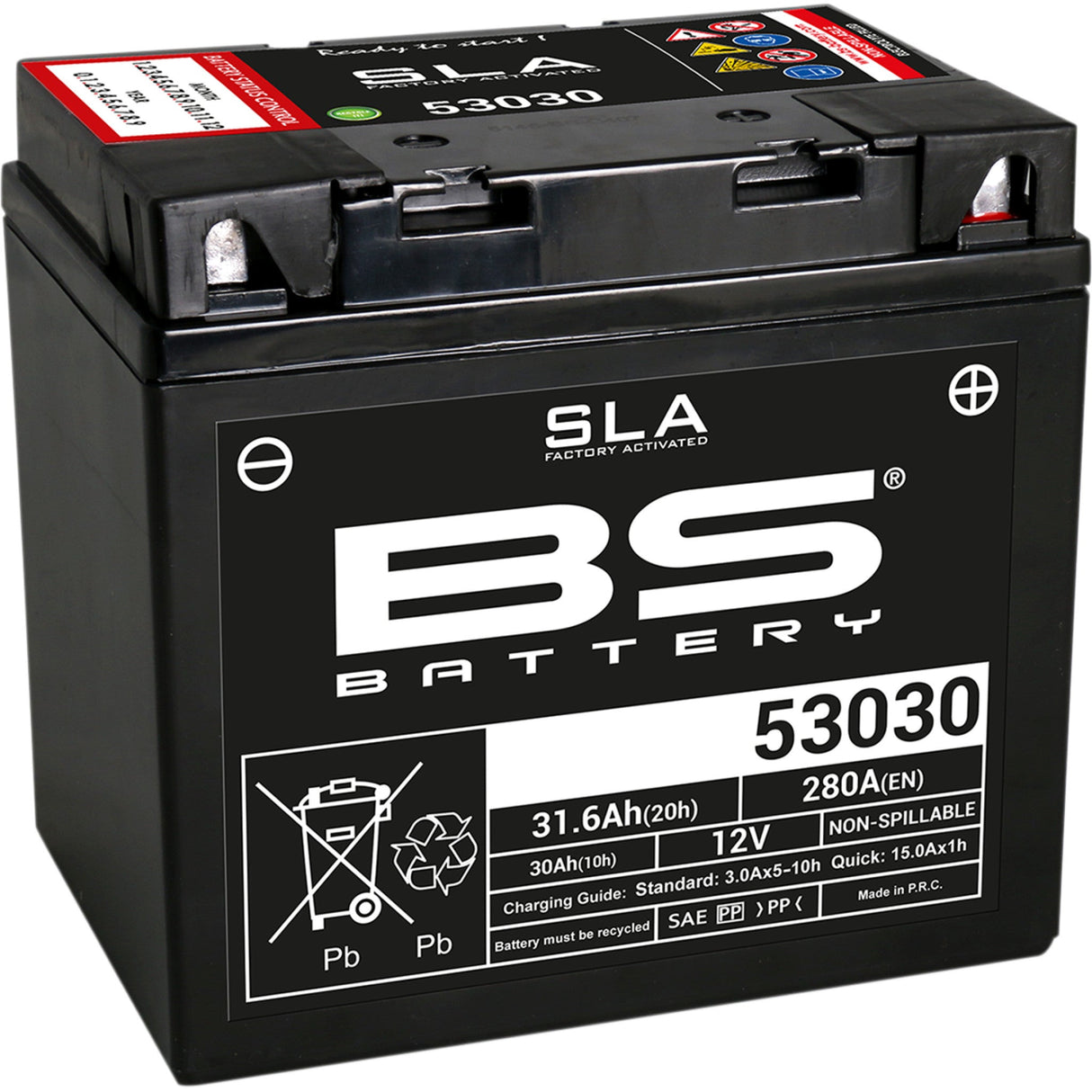 Bs Battery SLA Battery - 300880 For BMW Motorcycles 1973-1996 | Moto Guzzi Motorcycles 1977-2005 | Ducati 860 / 900 Darmah 1975-1979