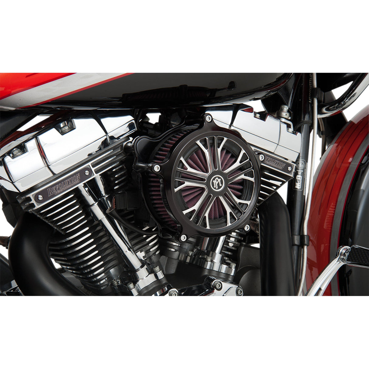 PERFORMANCE MACHINE (PM) 1010-3278 0206-2165-B Super Gas Air Cleaner Kit black