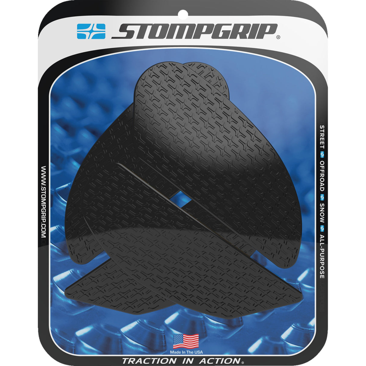 STOMPGRIP 4320-2658 55-14-0150B Icon Profile Traction Pad Tank Grips Traction Pad Tank Grips - Icon - Black - Ninja H2 SX
