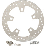 Drag Specialties Polished Stainless Steel Drilled Brake Rotor Front 11.8" Touring For Harley Touring 2014-2026