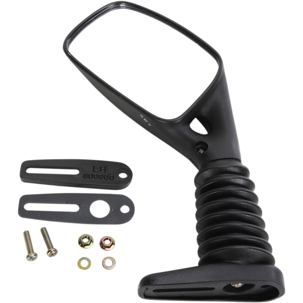 Parts Unlimited ZX Fairing Mount Mirror ZX Side View Rectangle Black Left Each