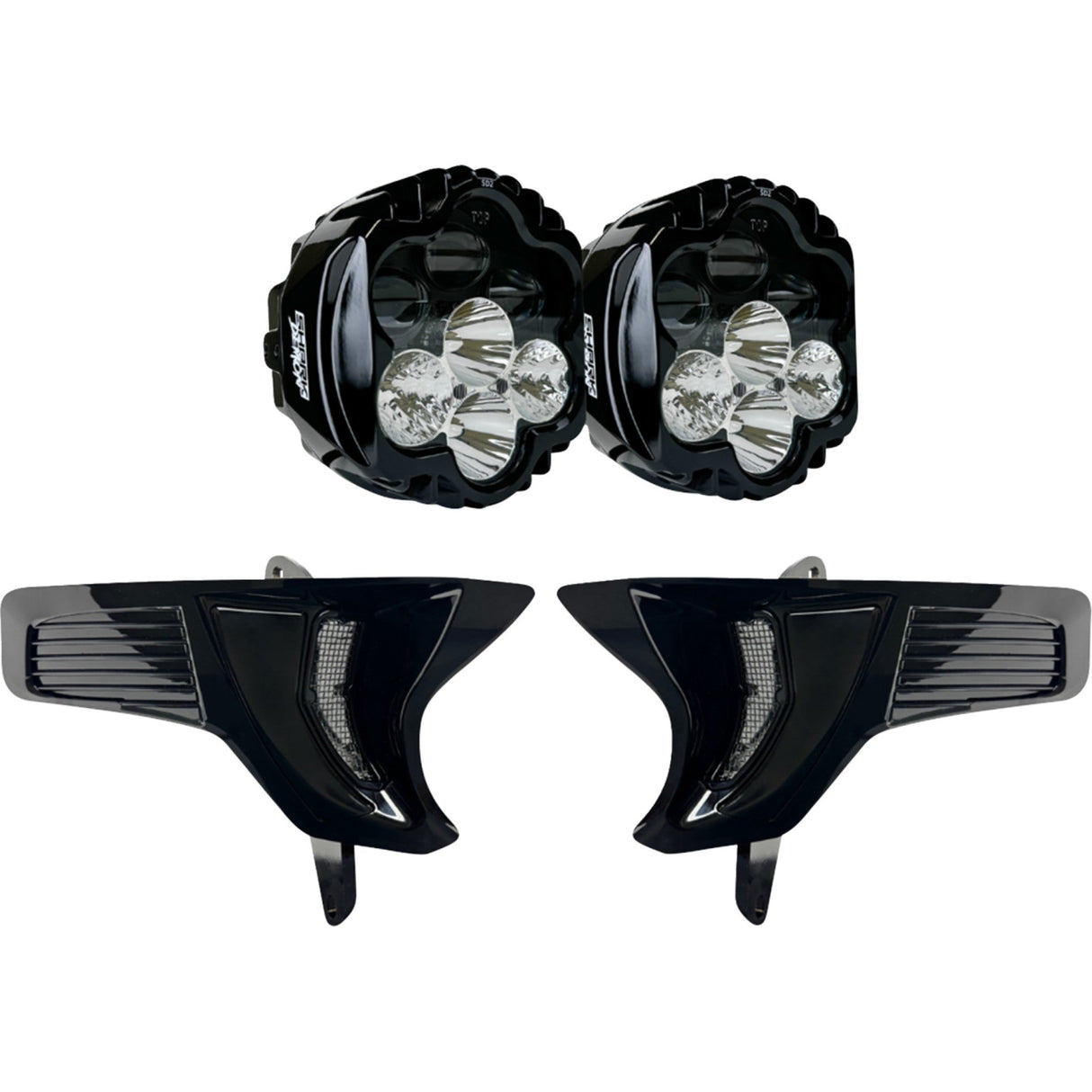 CUSTOM DYNAMICS 2001-3047 SD2-23-RG-WW Shark Demon® 2 Dual Headlight Kit Shark Demon® 2 Headlight Light - w/ Speed Plates
