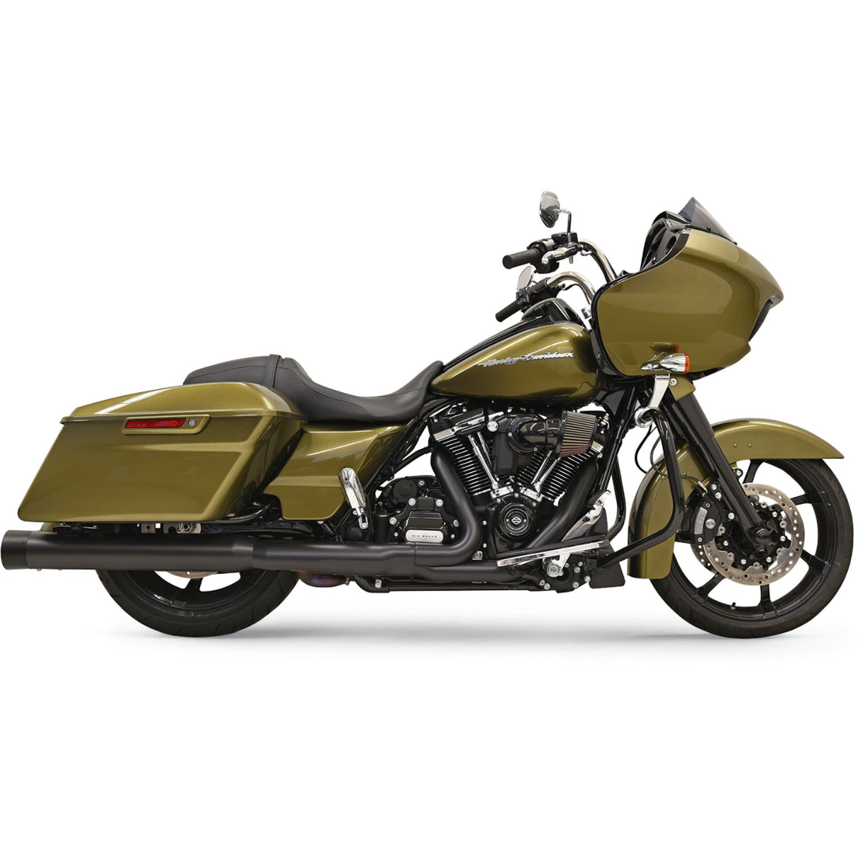 Bassani Xhaust DNT Straight Can Slip-On Mufflers Black - 1F72DNT5B For Harley Touring 2017-2026