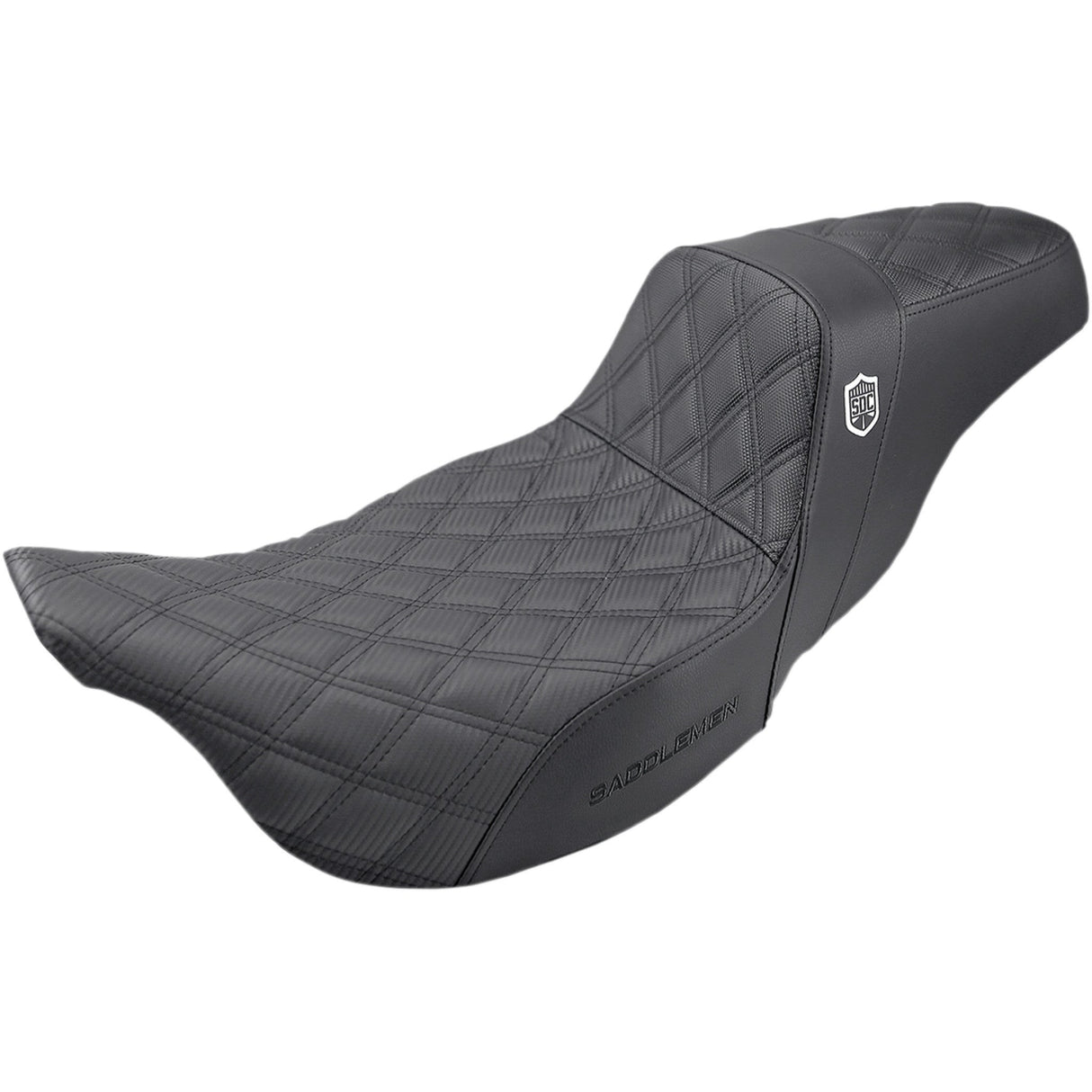 Saddlemen Pro Series SDC Performance Grip Seat Without Backrest Lattice Stitch - SC80807DB For Harley Touring 2008-2024