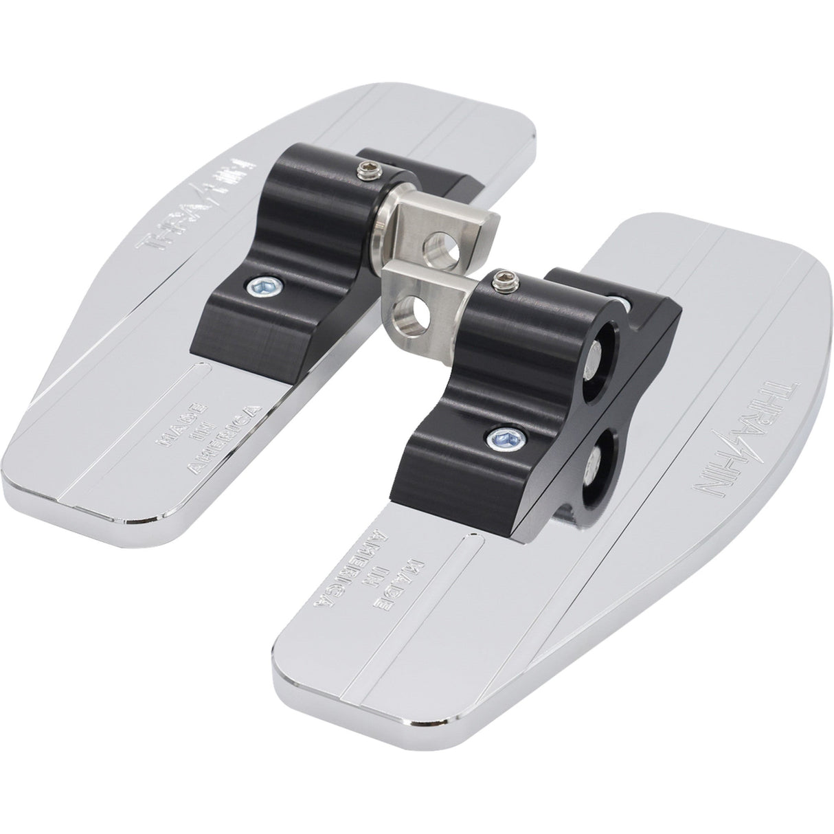 Thrashin Supply CO. Mini Floorboards Chrome - TSC-2025-3 For Harley Motorcycles 1980-2019