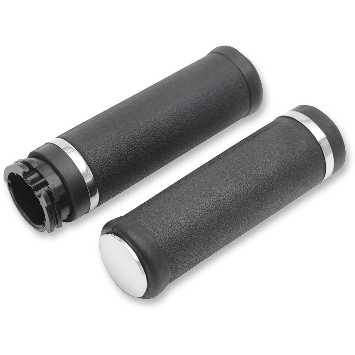 Drag Specialties Rubber Grips With Accent Rings And End Caps Hotop Smooth Cable For Harley Motorcycles 1980-2022