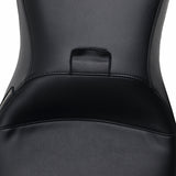 LePera Outcast Seat 2-Up With Backrest Smooth Black - LK-997BR For Harley Touring 2008-2023