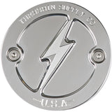 Thrashin Supply CO. Points Cover Dished Polished 2 Hole M8 - TSC-3027-2 For Harley Motorcycles 2017-2025