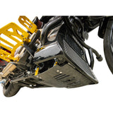 THRASHIN SUPPLY CO. 0506-2534 TSC-3035-5 Forged Carbon Fiber Skid Plate Skid Plate - Carbon Fiber/Forged - With Gold Brackets - FLHX/FLTRX