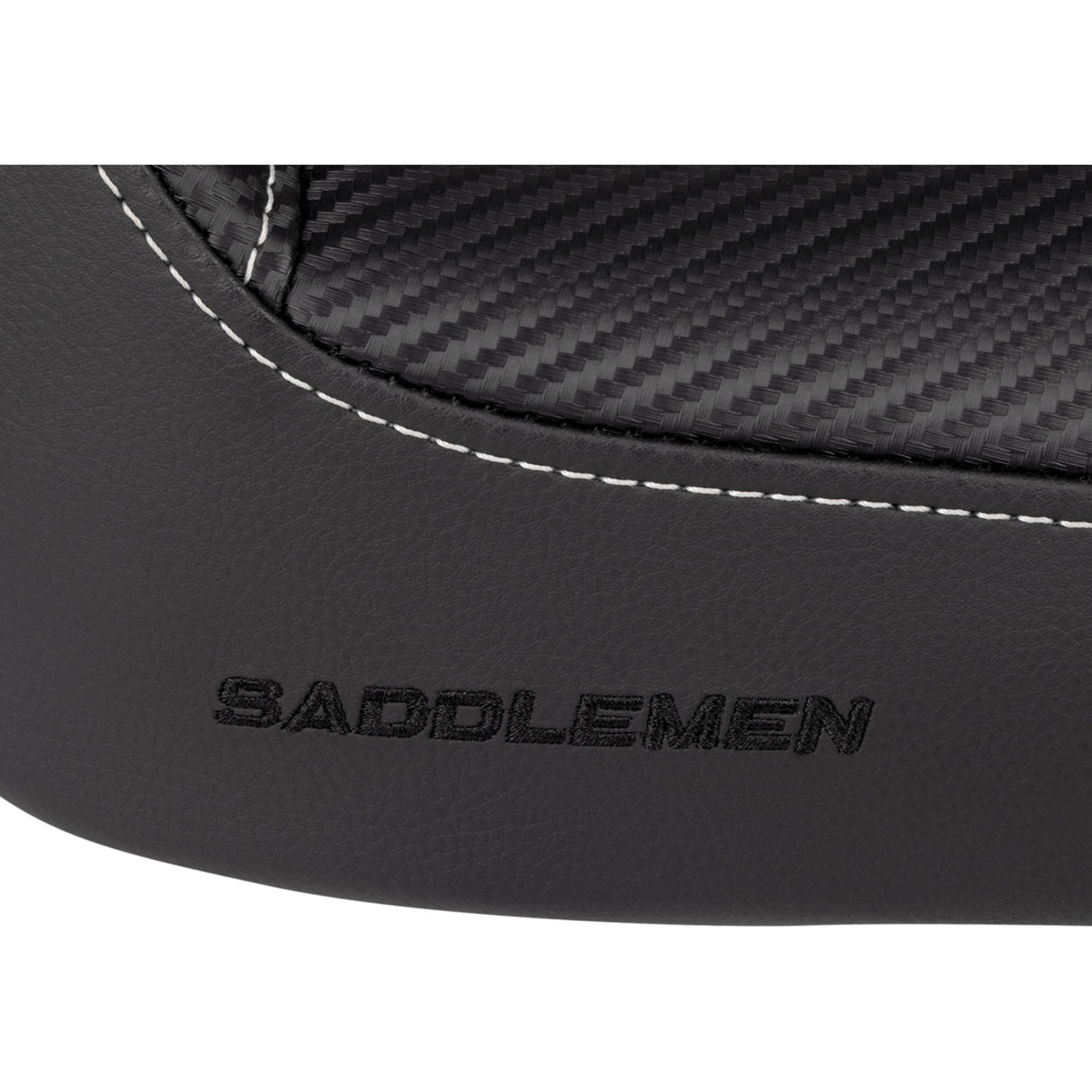 Saddlemen Dominator Solo Seat Without Backrest Black With Gray Stitching - 896-04-0042 For Harley Dyna 1996-2003
