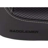 Saddlemen Dominator Solo Seat Without Backrest Black With Gray Stitching - 896-04-0042 For Harley Dyna 1996-2003