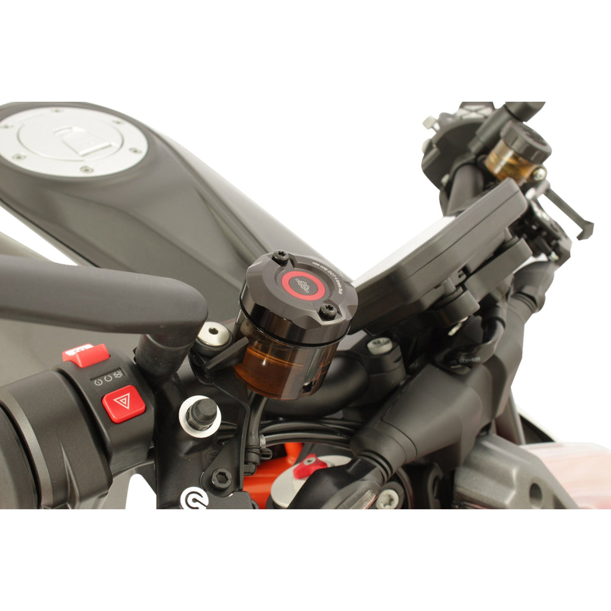 Gilles Tooling Master Cylinder Reservoir Cover Brake Front Black - BRC-06-B For Harley Pan America 2021-2024 | Ducati Motorcycles 2012-2024