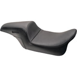 Slyfox The Drifter Seat Black Logo Smooth Vinyl Carbon Fiber For Harley Touring 2008-2023