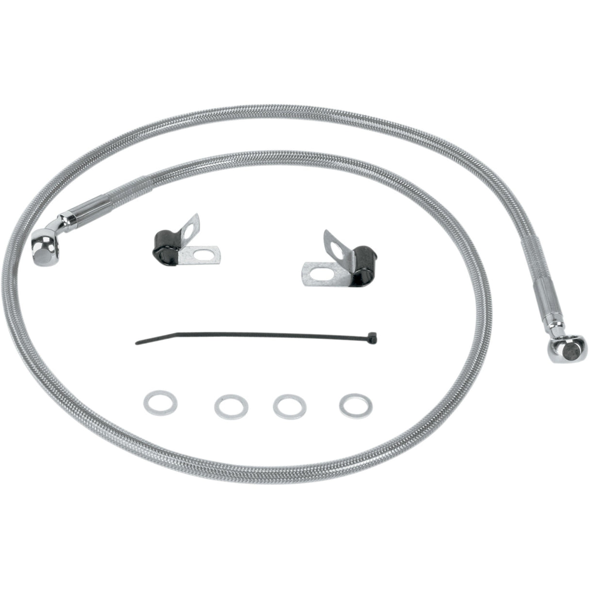 Drag Specialties Stainless Steel Brake Line Kit Front (Upper) For Harley Sportster 2004-2013