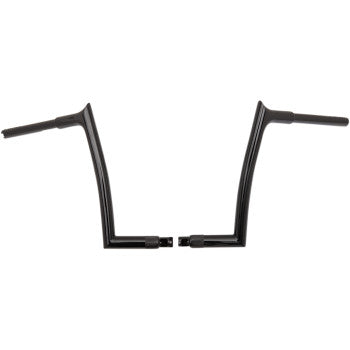 FAT Baggers INC. 1-1/4" EZ Install Pointed Top Handlebar 12" Black - 908012-B For Harley Motorcycles 2007-2025