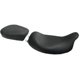Mustang Wide Tripper™ Solo Seat Without Backrest Smooth Black - 76692 For Harley Touring 2008-2025