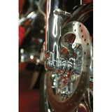 Klock Werks Lower Fork Leg Axle Caps Chrome - KWS-01-0010-C For Harley Touring 2000-2013