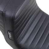 LePera Tailwhip Seat Pleated Black - LN-581PT For Harley Dyna 1996-2003