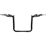 FAT Baggers INC. 1-1/2" EZ Install Pointed Top Handlebar 14" Black - 805014-B For Harley Touring 2006-2020