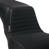 LePera Kickflip Seat — Pleated With Gripp Tape Black - LY-590PTGP For Harley Softail 2018-2021