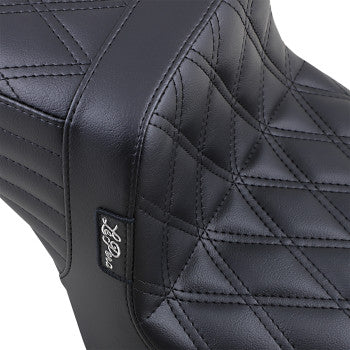 LePera Tailwhip Seat Double Diamond Black - LK-586DD For Harley Sportster 2010-2022