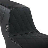LePera Kickflip Seat — Diamond With Gripp Tape Black - LY-590DMGP For Harley Softail 2018-2023