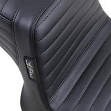LePera Tailwhip Seat Pleated Black - L-588PT For Harley Dyna 1982-1994
