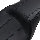 LePera Outcast Daddy Long Legs Seat Full-Length Without Backrest Carbon Fiber Inlay Black - LK-987DLGT3 For Harley Touring 2008-2023