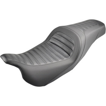 Saddlemen Slim Roll & Pleat Seat Black - 808-07B-161 For Harley Touring 2008-2025