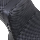 LePera Tailwhip Seat Basketweave Black - L-588BW For Harley Dyna 1982-1994