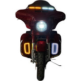 Custom Dynamics Lower Fairing Amber White Light Inserts - CD-LF-AW-B For Harley Touring 2014-2025
