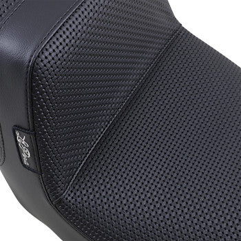 LePera Tailwhip Seat Basketweave Black - LK-587BW For Harley Touring 2008-2023