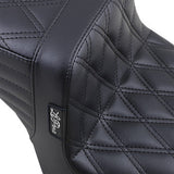LePera Tailwhip Seat Double Diamond Black - LK-586DD For Harley Sportster 2010-2022