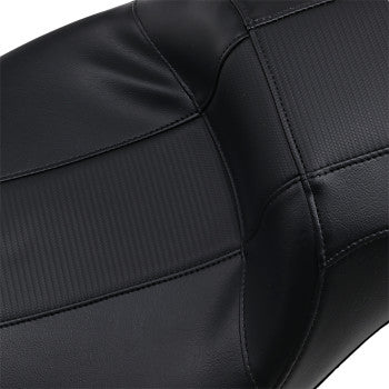 LePera Outcast Daddy Long Legs Seat 2-Up Without Backrest Carbon Fiber Inlay Black - LK-997DLGT3 For Harley Touring 2008-2023
