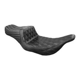 LePera Tailwhip Seat Double Diamond Black - LH-587DD For Harley Touring 1997-2007