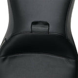LePera Outcast Seat 2-Up With Backrest Smooth Black - LK-997BR For Harley Touring 2008-2023