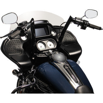 FAT Baggers INC. 1-1/2" EZ Install Pointed Top Handlebar 14" Black - 806014-B For Harley Road Glide 2015-2020