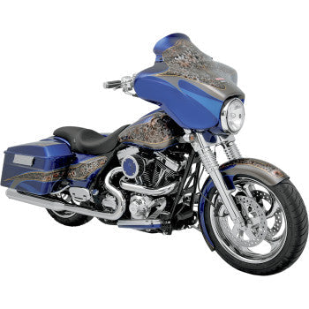 Klock Werks Flare® Windshield 6-1/2" Black - KWW-01-0200 For Harley Touring 1996-2013