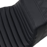 Saddlemen Step-Up Seat — Rear Lattice Stitch Front Tuck-N-Roll Black - 808-07B-176 For Harley Touring 2008-2025