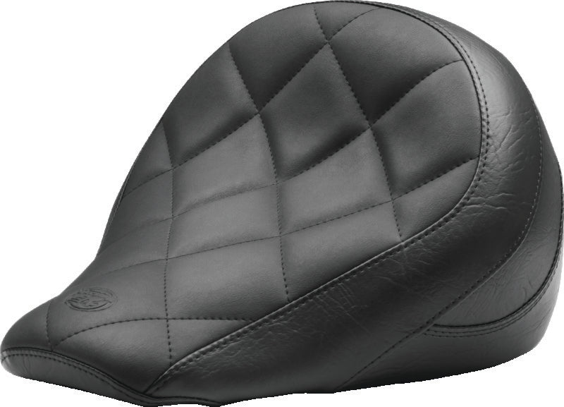 Mustang Motorcycle Mustang Bobber Standard Touring Solo Seat Diamond Stitch Black - 76842 For Indian Scout Bobber 2018-2021
