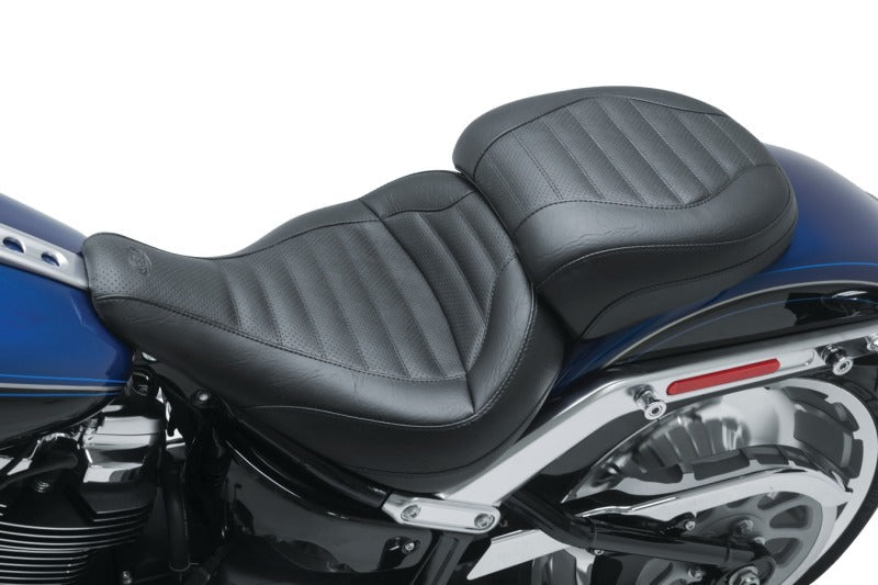 Mustang Motorcycle Fat Boy Standard Touring Passenger Seat Black - 75833 For Harley Softail Fat Boy 114 2018-2021