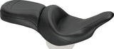 Mustang Motorcycle Standard Rear Tire Wide Touring Solo Seat With Driver Backrest With Studs Black - 79485 For Harley Softail 2000-2015