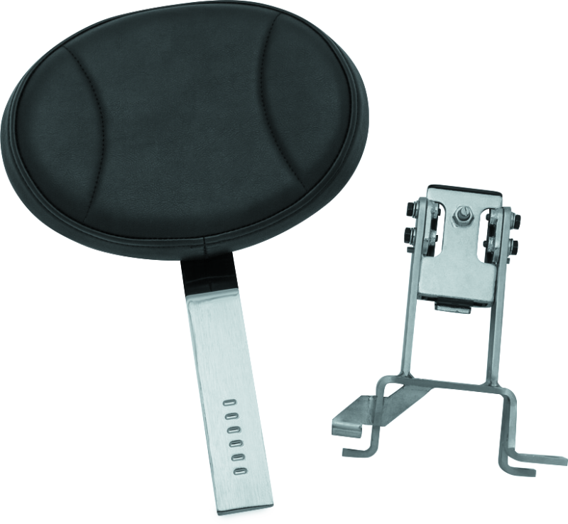 Kuryakyn Plug-N-Go Driver Backrest Black Pad, Chrome - 1628 For Indian 2014-2024