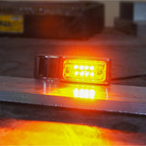JOKER MACHINE 2020-1449 05-300-1 Rectangle LED Fork Mount Turn Signals - 39 mm - Black