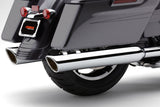 Cobra 909-Twins 4" Slip-ONS Chrome FLH FLT - 6108 For Harley Touring 2017-2026