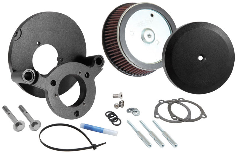 K & N Engineering 99+ Harley Davidson Street Metal Intake System Hammer Black - RK-3933B For Harley Motorcycles 1999-2017